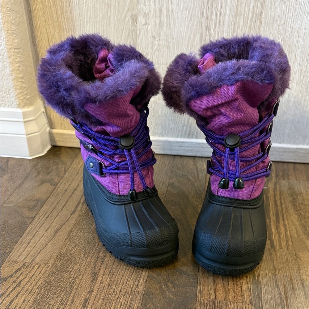 Maple Kids Purple and Black Winter Boots Size 10 (Toddler Girls) NWOT